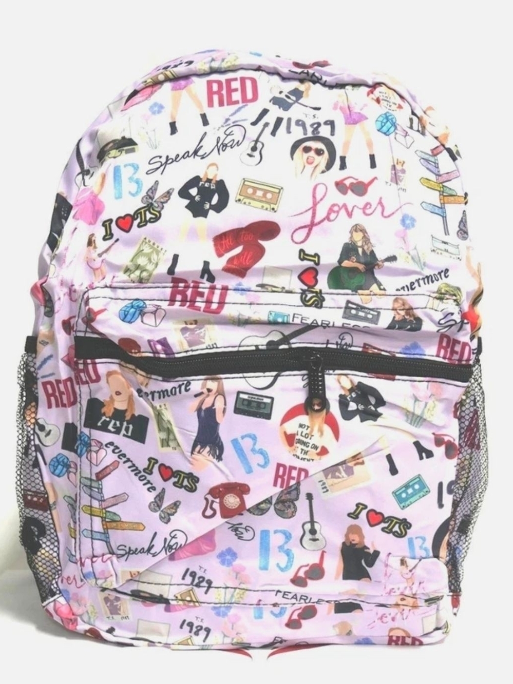 Taylor Swift Pink 'Red' Pattern Kids Backpack